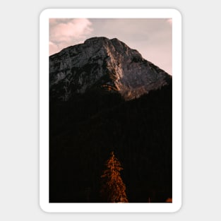 Red Sunset on Rocky Mountain Sticker